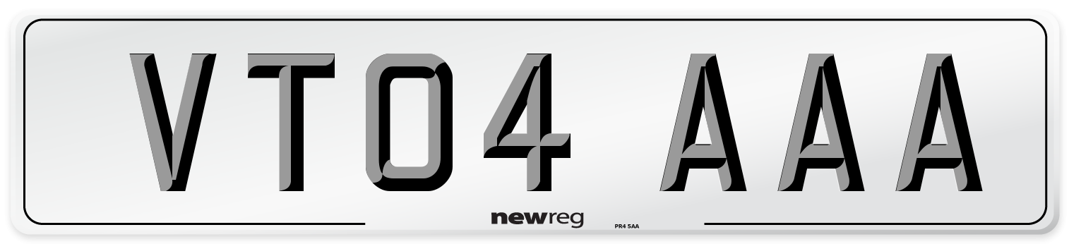 VT04 AAA Number Plate from New Reg